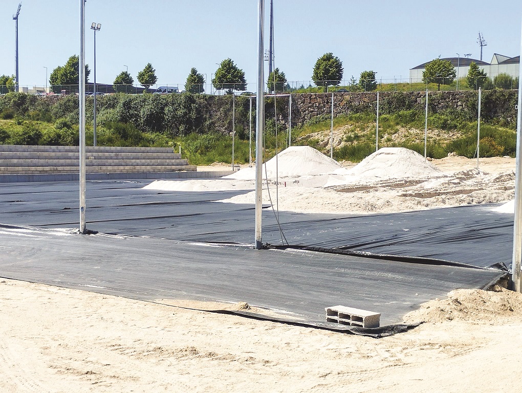 Campo de futebol de areia